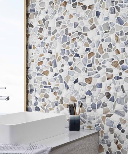 Oasis pebble frosted glass mosaic tile