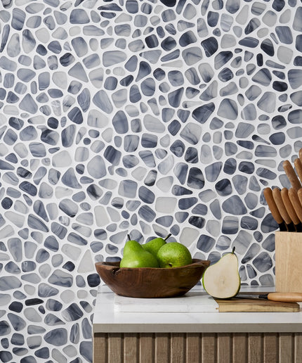 Oasis pebble frosted glass mosaic tile