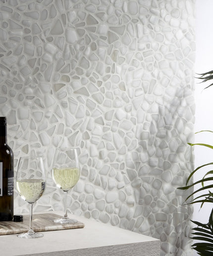 Oasis pebble frosted glass mosaic tile
