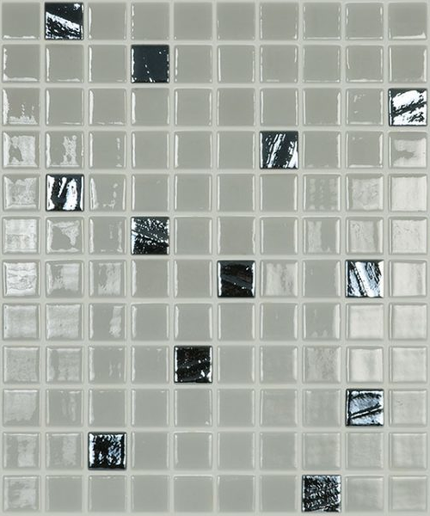 color plus squares glass mosaic 1x1 Color Plus Obsidiana