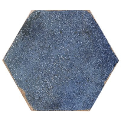 oken blue 9x10 tile hexagon