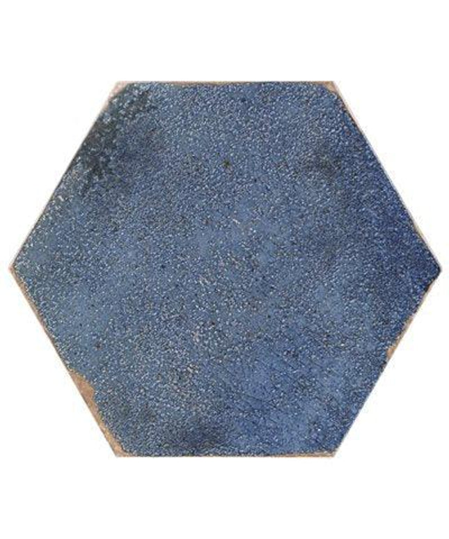 oken blue 9x10 tile hexagon