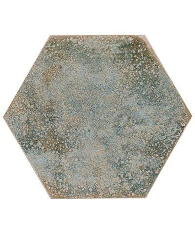 oken green 9x10 tile hexagon