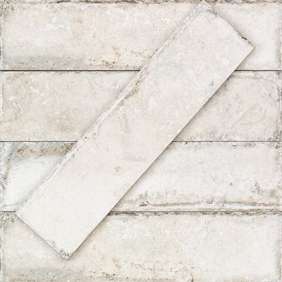 caruso travertine look porcelain tile matte 3x12 Subway Olimpia