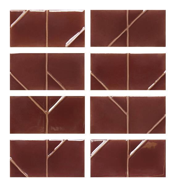 bordo origami tile 2.5x5 ceramic gloss