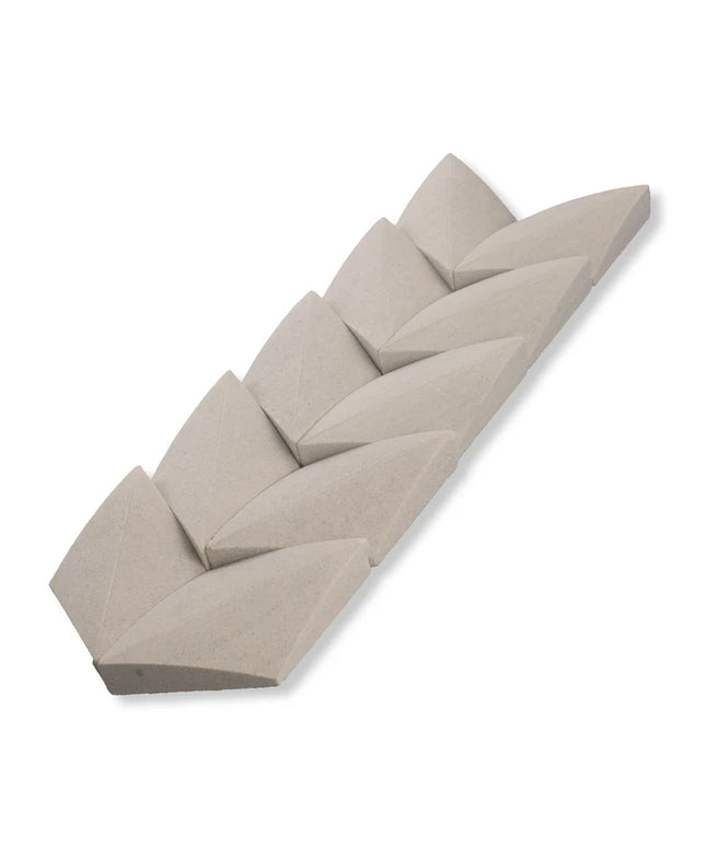 paragon sandstone mint honed chevron-tile island stone