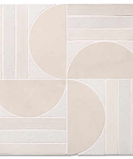 Tile pattern with geometric shapes on a white background