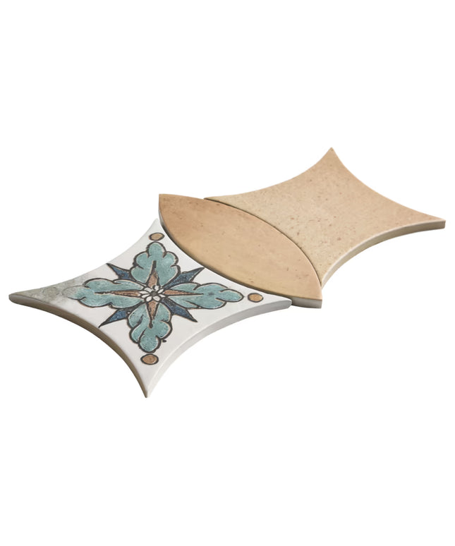 Chamartin Deco 3x8 Petal 6x6 Kite Porcelain Matte Kits