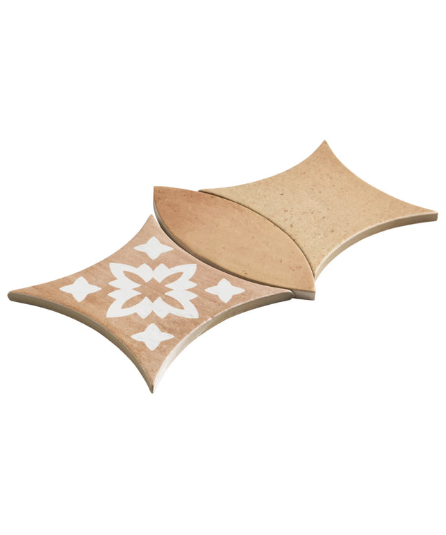 Chamartin Deco 3x8 Petal 6x6 Kite Porcelain Matte Kits