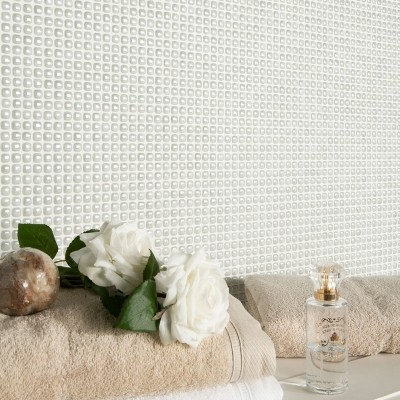 pearl dots glass mosaic 5x 5 