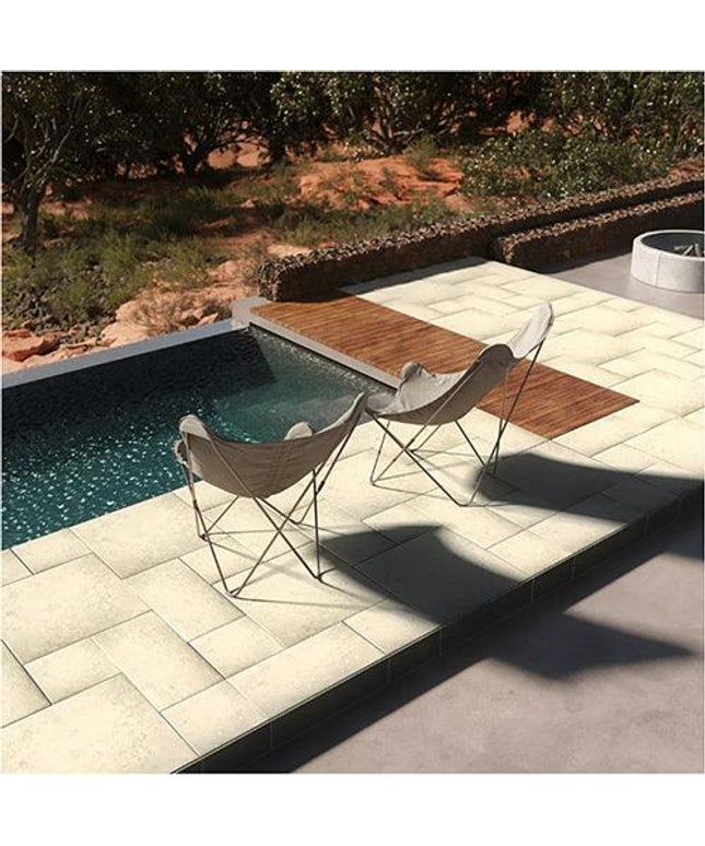 caruso travertine look porcelain tile matte 24x24 Large Olimpia