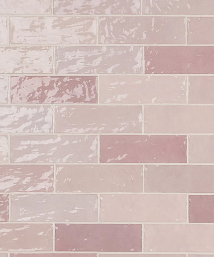 pink 3x8 subway wall tile