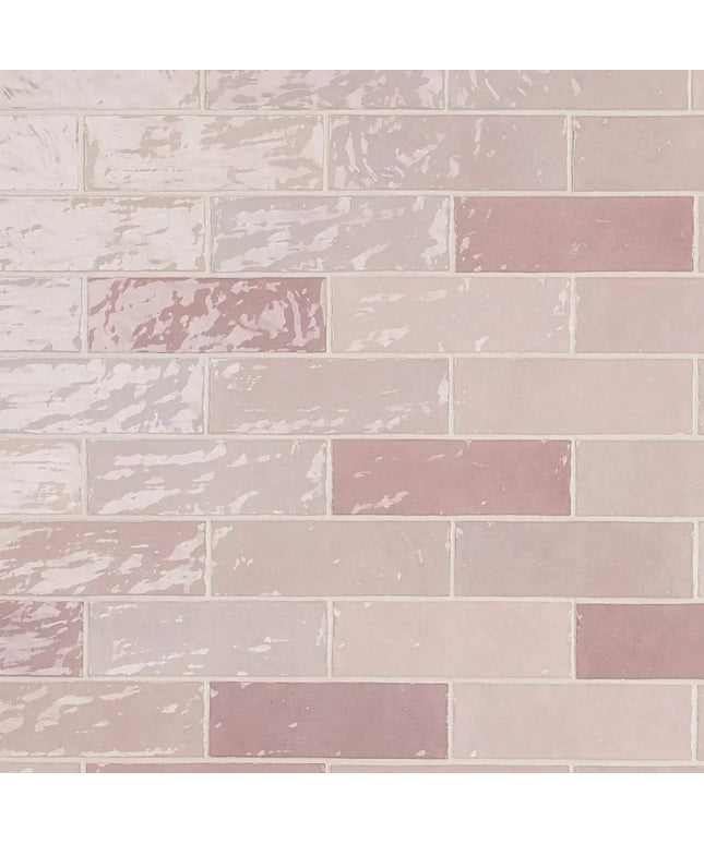 pink 3x8 subway wall tile