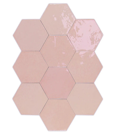 Zellige Hexagon Tile Glossy 4x5