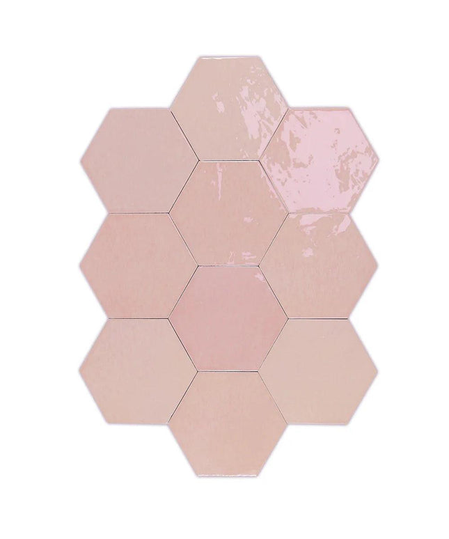 Zellige Hexagon Tile Glossy 4x5