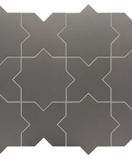 Decorative tile with geometric pattern on a white background