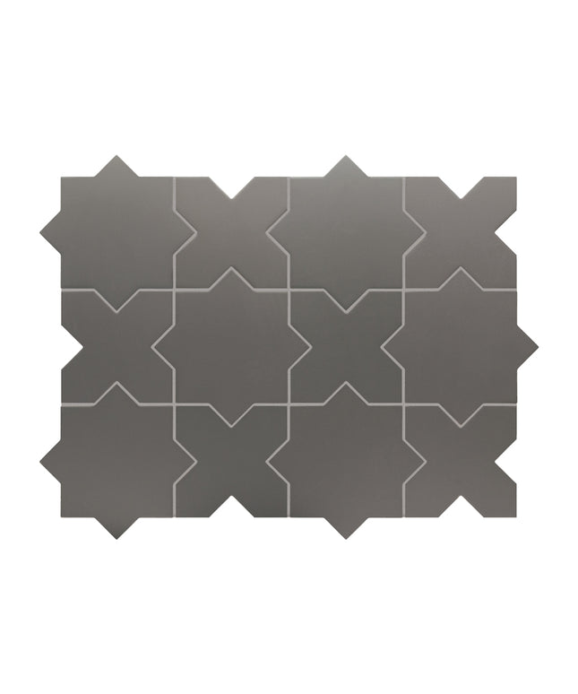 Decorative tile with geometric pattern on a white background