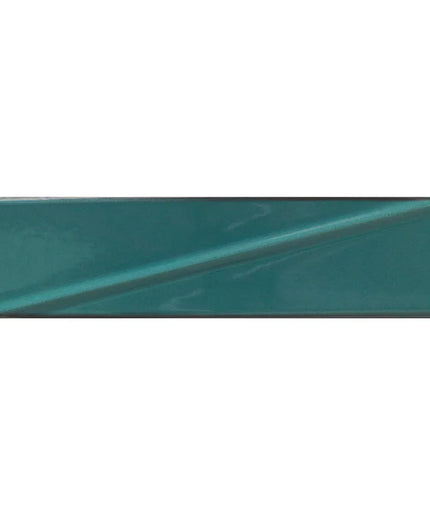 Teal rectangular tile on a white background