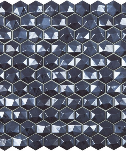 diamond hexagon glass mosaic 1 4x1 4 coffee diamond hexagon