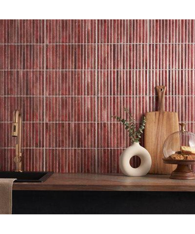 bryn fluted ceramic tile glossy 3d 6x12 