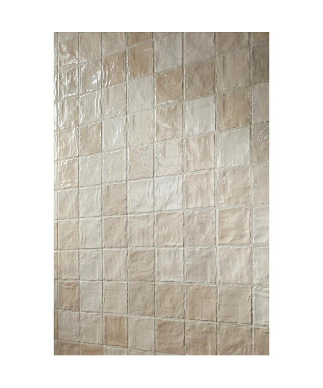 Riad Sand Ceramic Tile Glossy 4x4