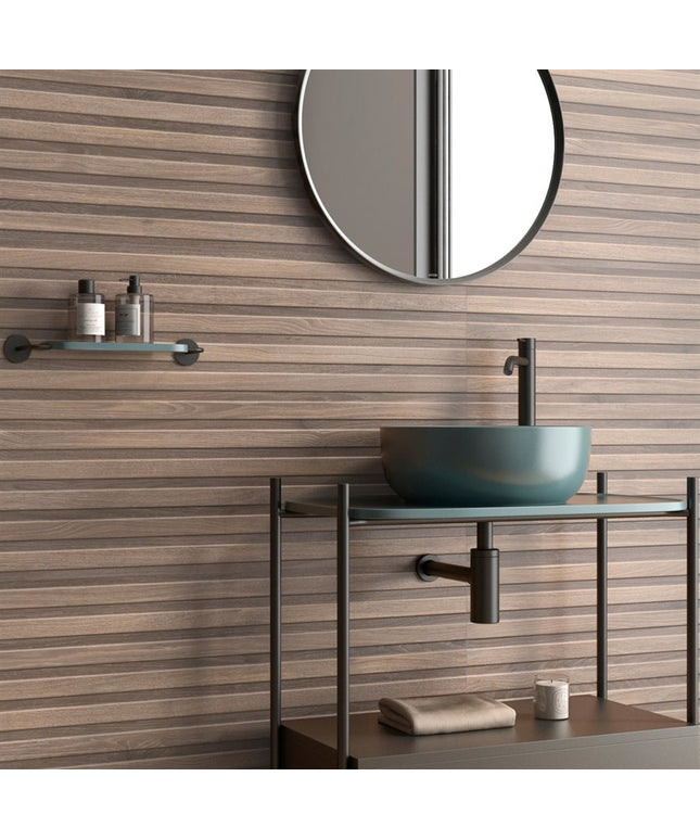 roble haru ribbon 24x48 porcelain tile wall