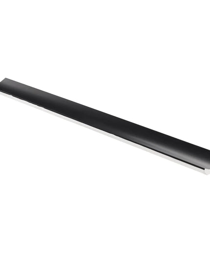 Black fluted column tile, 4x36 inch, glossy ceramic trim for wall or floor edges