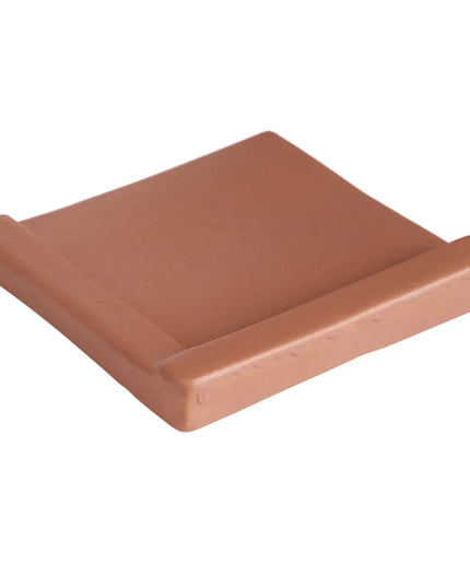 Brown rectangular object on a white background