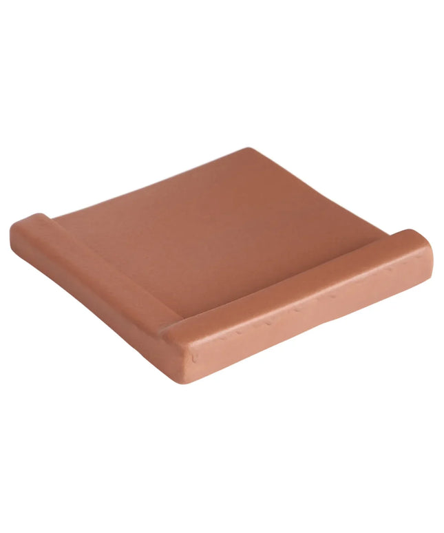 Brown rectangular object on a white background