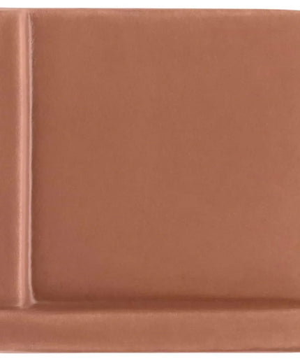Square brown ceramic plate on a white background
