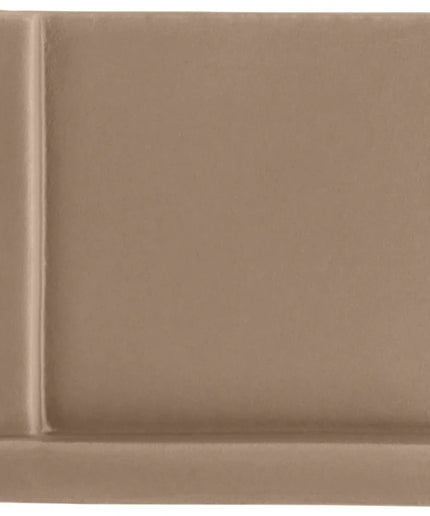 Brown square tile with a subtle pattern on a white background