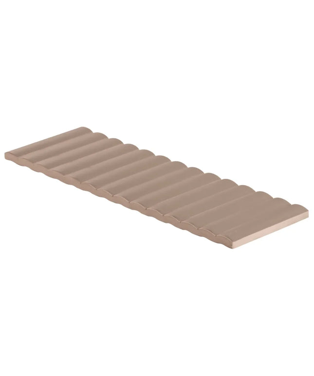 Beige roof tile on a white background