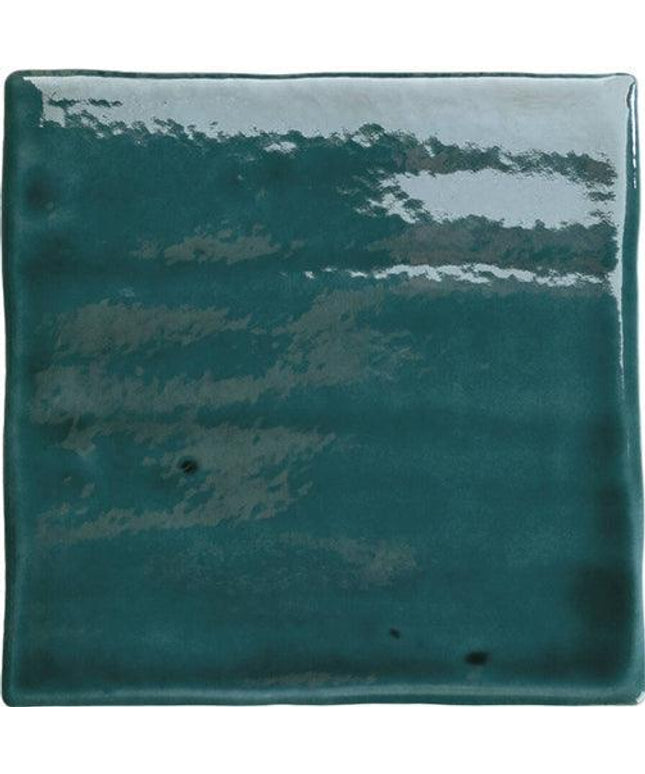 roots porcelain field tile glossy 4 3x4 3 Teal