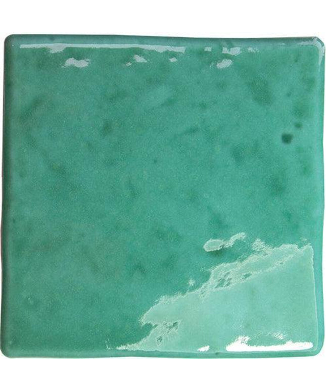 roots porcelain field tile glossy 4 3x4 3 Turquoise