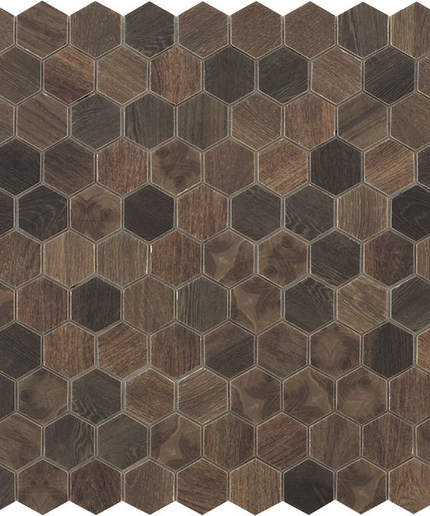 wood hexagon glass mosaic 1 4x1 4 royal dark dimensional woods hexagon