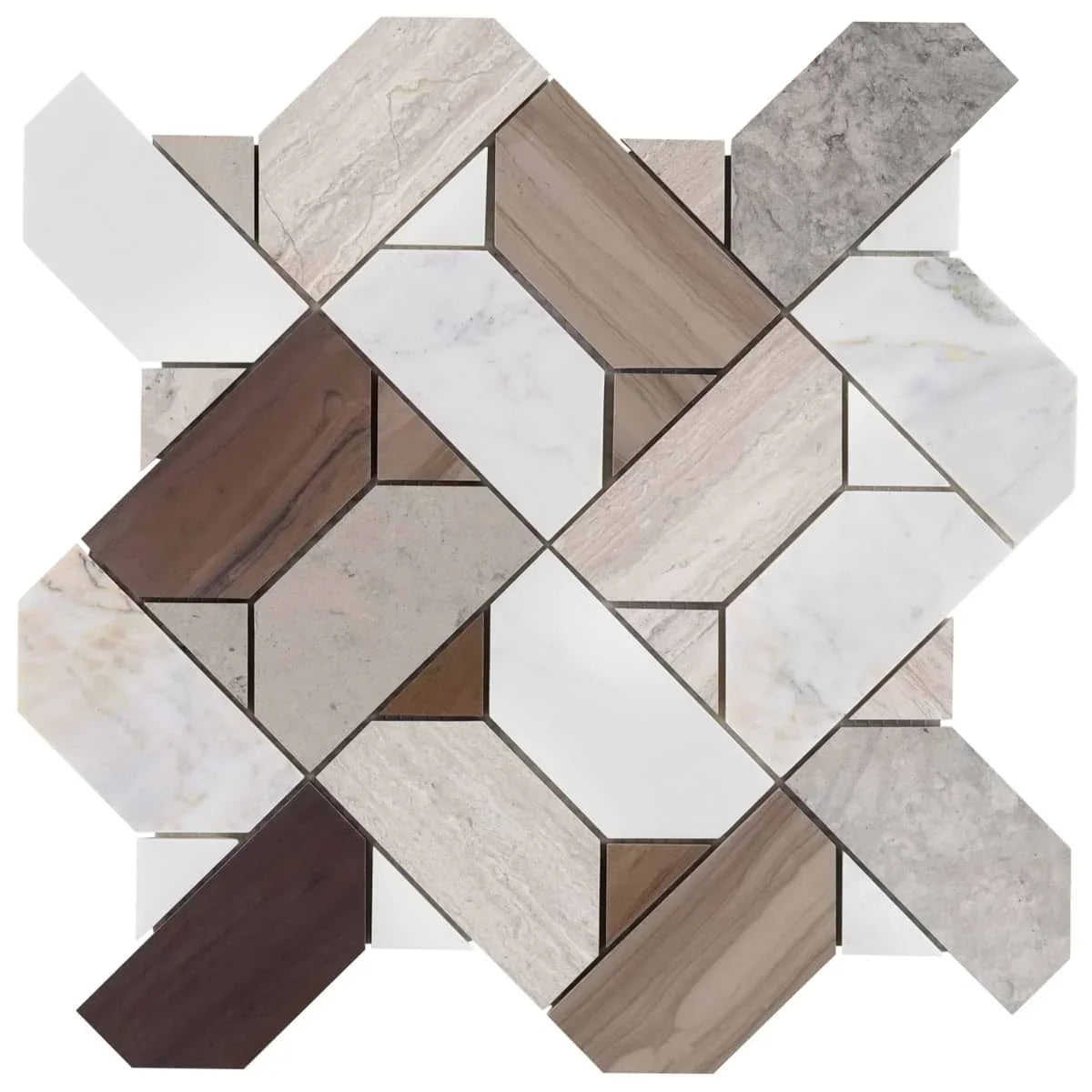 Cafura Multicolor Polished Marble Luxury Mosaic Tile – WC Tiles