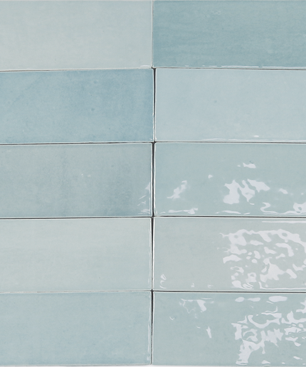 Pattern of light blue tiles with a subtle texture