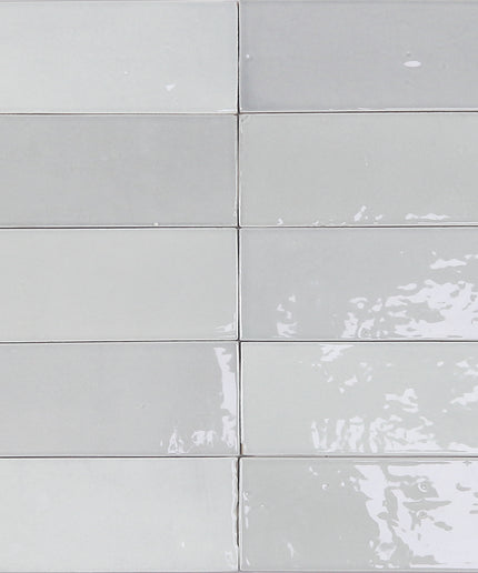 Gray ceramic tiles with a glossy finish