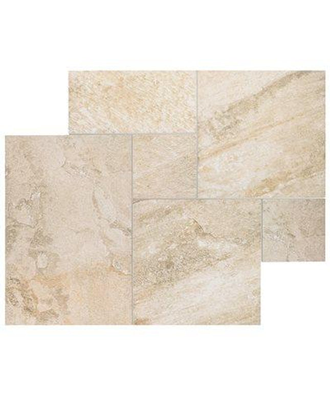 french pattern tile sand beige