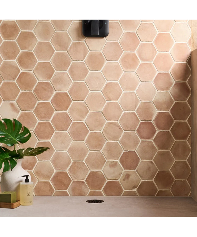 Terracotta Clay Presealed Hexagon Tile Matte 4"