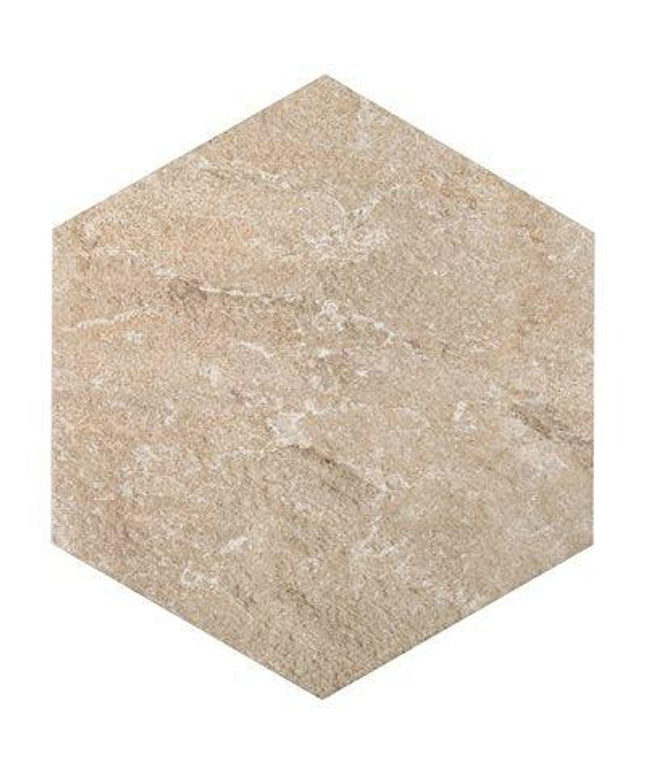 hexagon porcelain tile sand beige