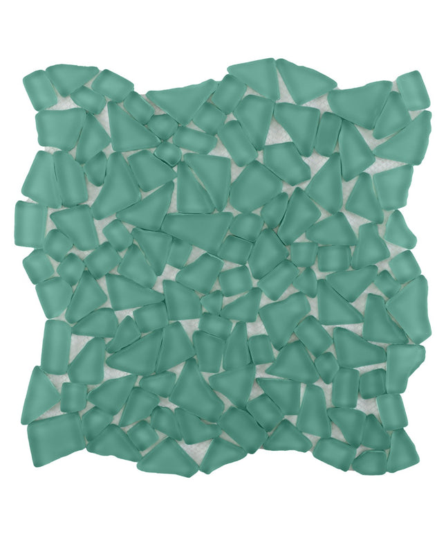 seafoam green glass tile mosaic 12x12