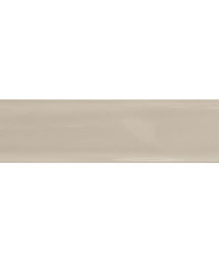 Glossy taupe 3x12 ceramic subway tile for backsplash, shower, or wall decor
