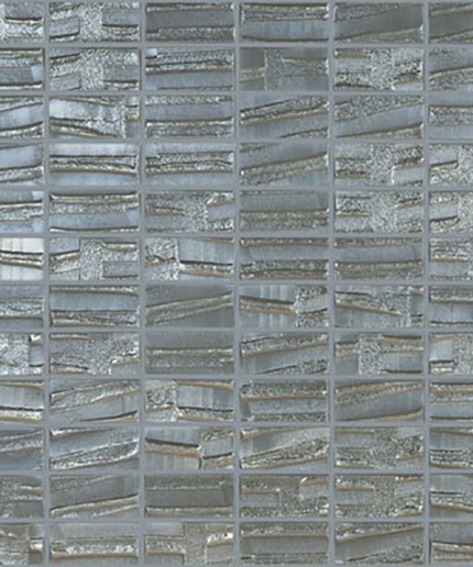 moon brick glass mosaic 1x2 silver moon brick