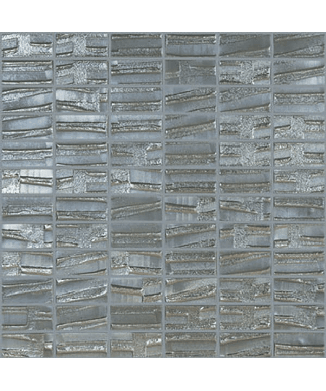 moon brick glass mosaic 1x2 silver moon brick