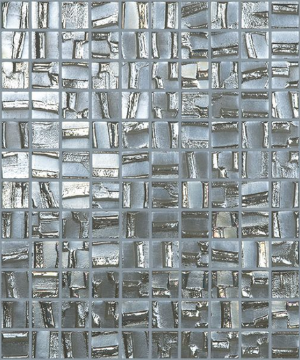 moon squares glass mosaic 1x1 silver moon squares