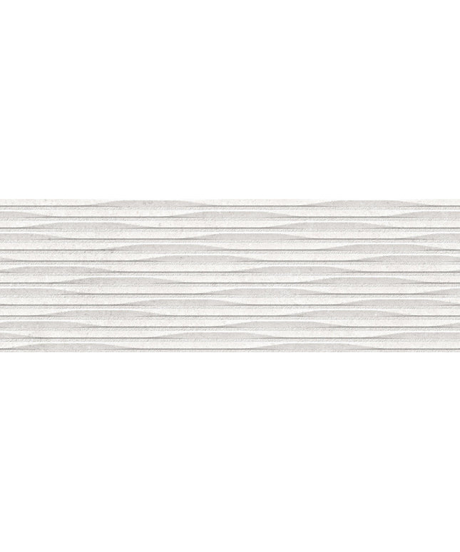 tierra strata dimensional wall tile White