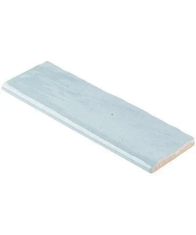 sky blue bullnose 3x8 trim tile
