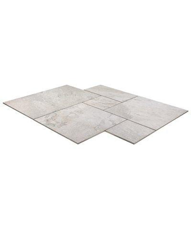 french pattern tile smoke white flooring