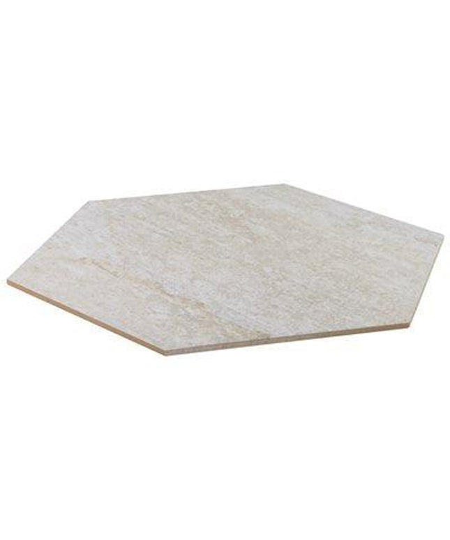hexagon porcelain tiles smoke white